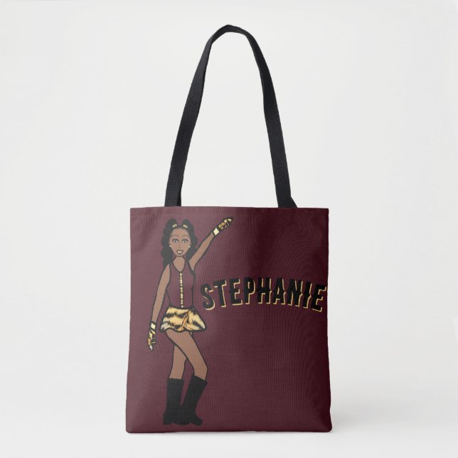 Tote Bag Ajouter Un Nom Maroon Tiger Style #3 (Devant)