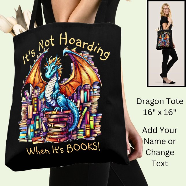 Tote Bag Ajouter un nom Texte, Dragon Not Hoarding When It' (Créateur téléchargé)