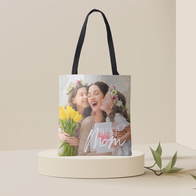 TOTE BAG AJOUTEZ VOTRE PHOTO MEILLEURE MAMAN  (Créateur téléchargé)