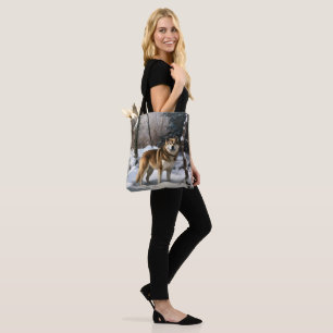 Tote Bag Akita Laissez tomber la neige Noël
