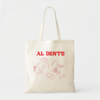 Tote Bag Al Dente rose et rouge