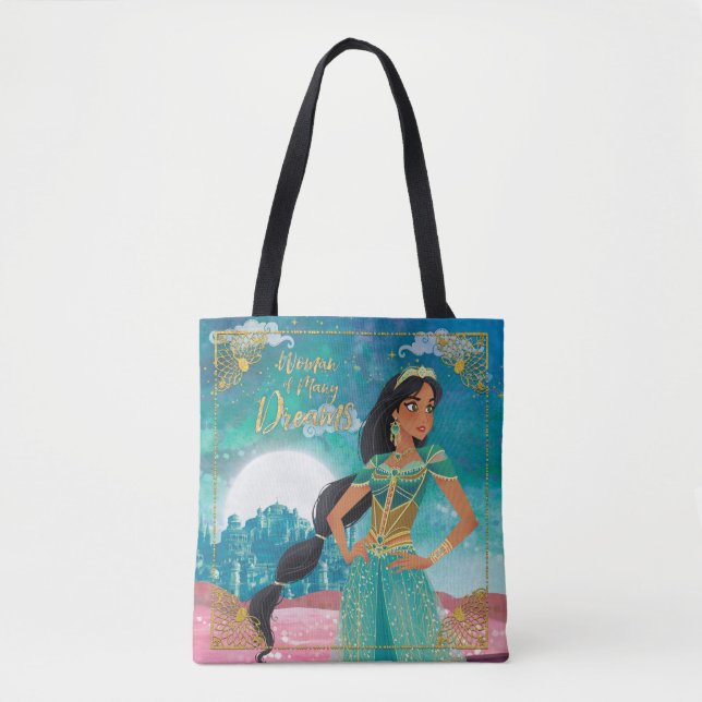 Tote Bag Aladin| Jasmine "Femme de nombreux rêves" (Devant)