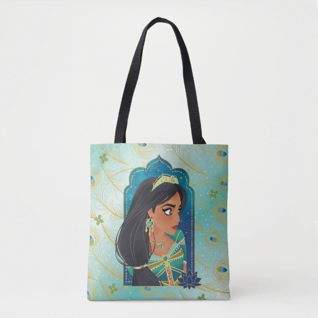 Tote Bag Aladin| Profil latéral Jasmin Graphique (Devant)
