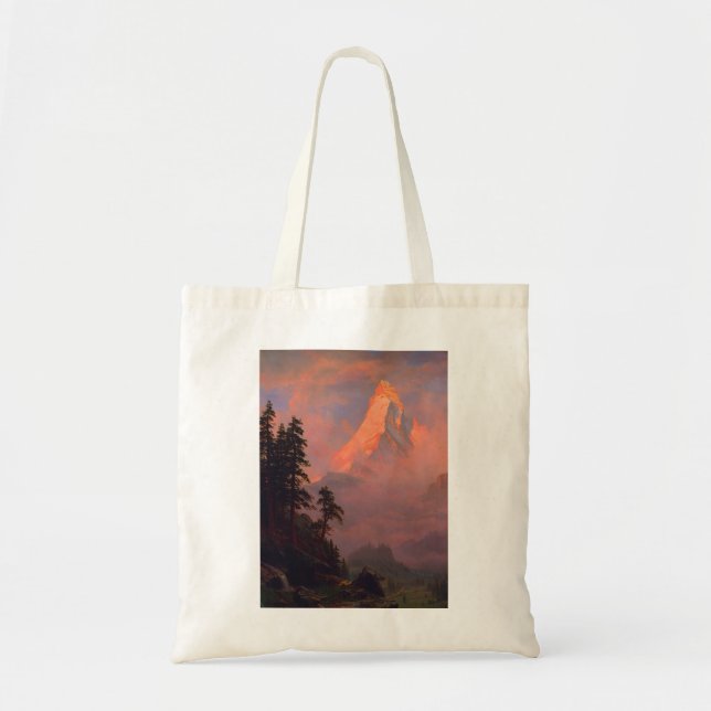 Tote Bag Albert Bierstadt Sunrise sur le Cervin (Devant)
