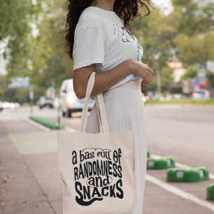 Tote Bag Aléatoire & Snacks Drôle Moderne Élégant
