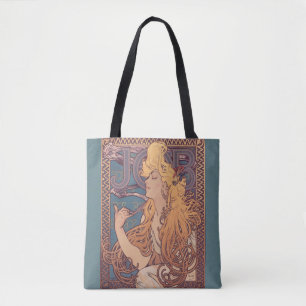 Tote Bag Alfonse Mucha Job Art Nouveau femme