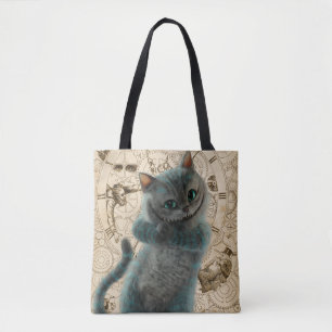 Tote Bag Alice au fond du verre Cheshire Cat Grin
