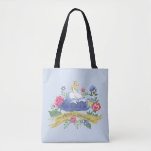 Tote Bag Alice au pays des merveilles Alice dans l'aquarel