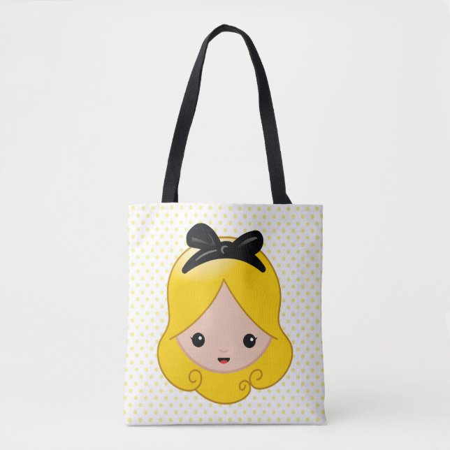 Tote Bag Alice au pays des merveilles| Alice Emoji (Devant)