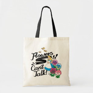Tote Bag Alice au pays des merveilles  Alice et les fleurs