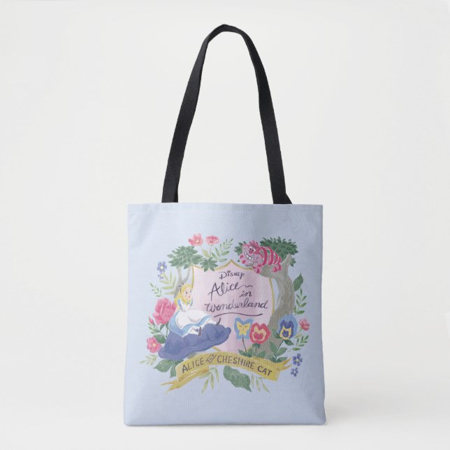 Tote Bag Alice au pays des merveilles| Aquarelle Alice & Ch (Devant)