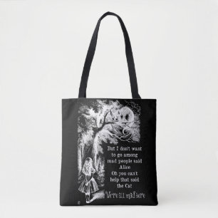 Tote Bag Alice au pays des merveilles ; Chat de Cheshire