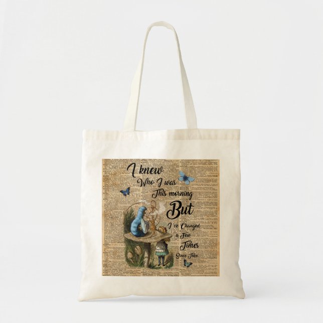 Tote Bag Alice au pays des merveilles Citation de l'art du  (Devant)