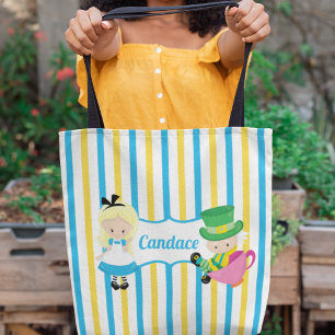 Tote Bag Alice au pays des merveilles Cute Kids Livre perso