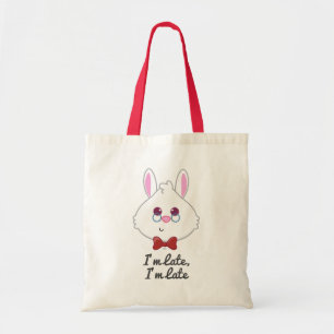 Tote Bag Alice au pays des merveilles   Emoji lapin blanc