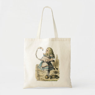 Tote Bag Alice au pays des merveilles Flamant rose et héris