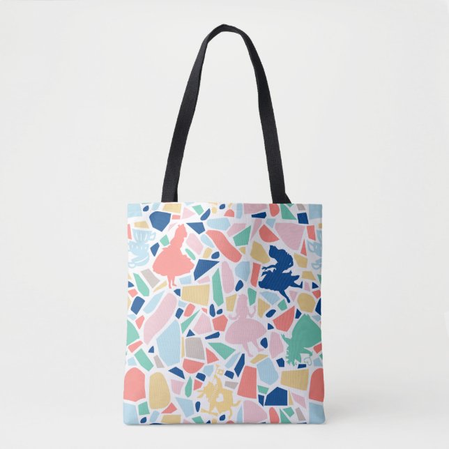 Tote Bag Alice au pays des merveilles| Motif de mosaïque (Devant)