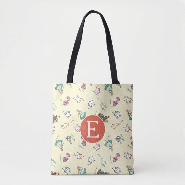 Tote Bag Alice au pays des merveilles| Motif - Monogramme (Devant)