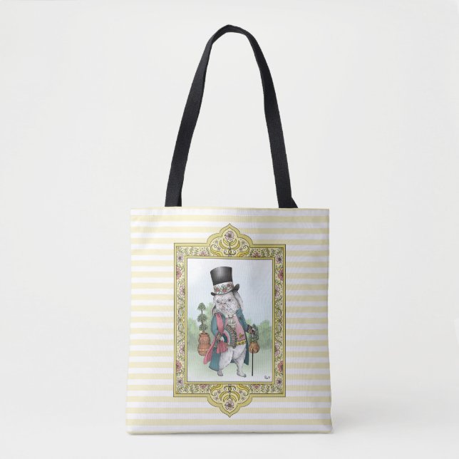 Tote Bag Alice au pays des merveilles Panier d'oeufs de Pâq (Devant)