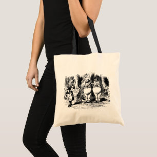 Tote Bag Alice au pays des merveilles vintage, Tweedledum T
