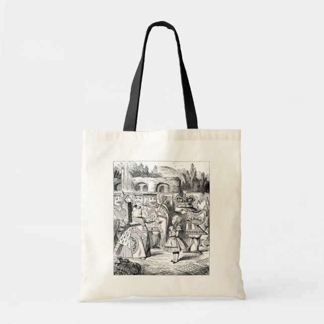 Tote Bag Alice avec la reine rouge (Devant)
