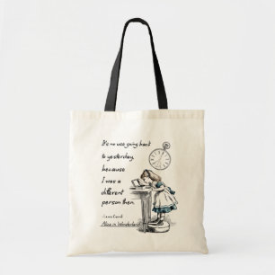 Tote Bag Alice dans des citations du pays des merveilles