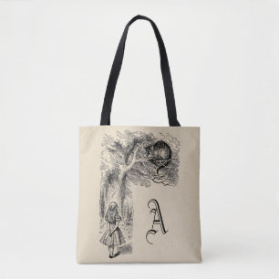 Tote Bag Alice vintage au pays des merveilles, Cheshire Cat