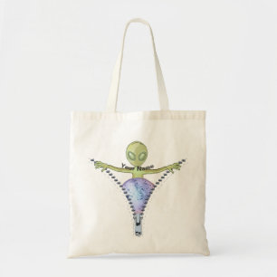 Tote Bag Alien à fermeture éclair 