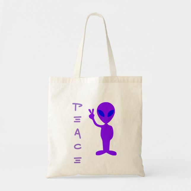 Tote Bag Alien de la paix (Devant)