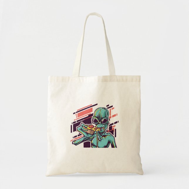 Tote Bag Alien Pizza (Devant)