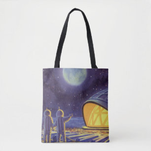 Tote Bag Aliens de science-fiction vintages sur Blue Planet