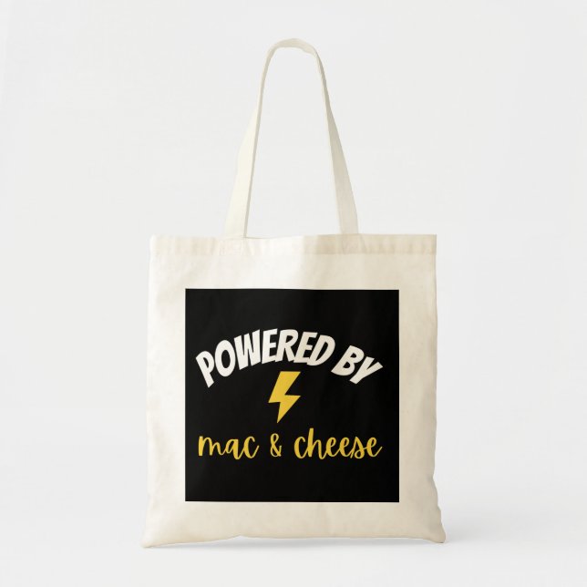 Tote Bag Alimenté par Mac et fromage (Devant)