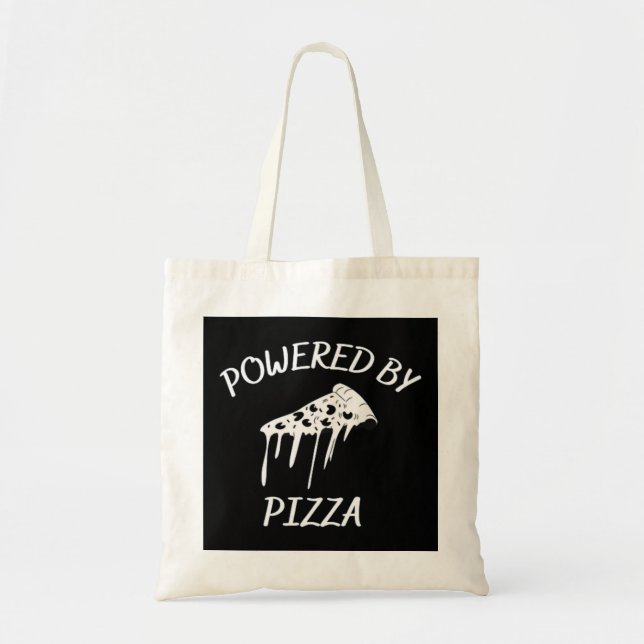 Tote Bag Alimenté Par Pizza (Devant)