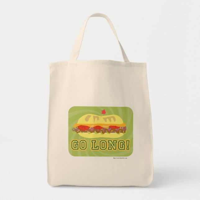 Tote Bag Aller Long Sous Sandwich Cartographie Aliments Dit (Devant)