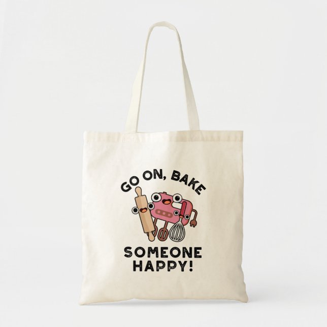 Tote Bag Aller Sur Cuire Quelqu'Un Joyeux Boulanger Outils  (Devant)