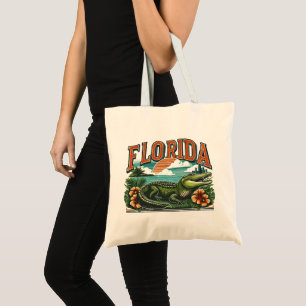 Tote Bag Alligator de Floride rétro