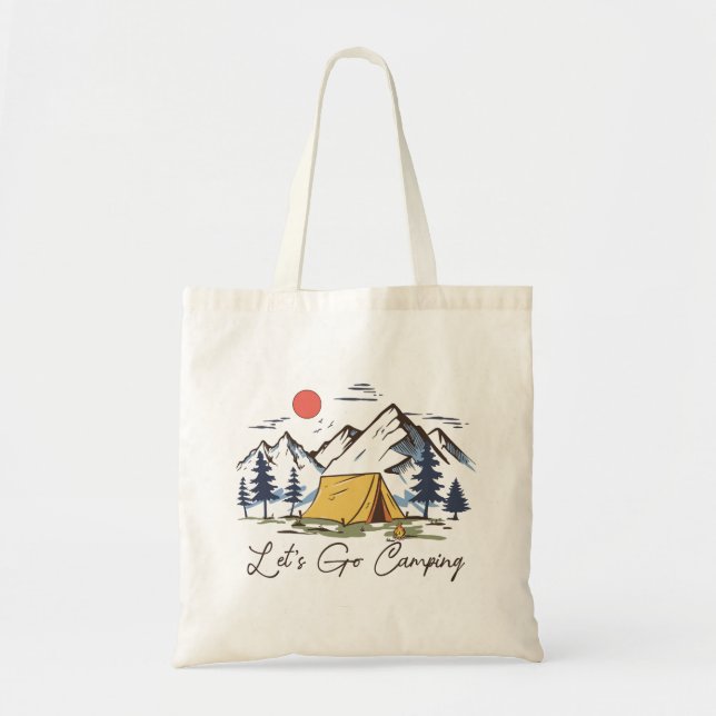 Tote Bag Allons en Camping (Devant)