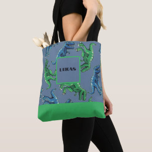 Tote Bag Allover personnalisé imprimé Dinosaur Fourre-tout