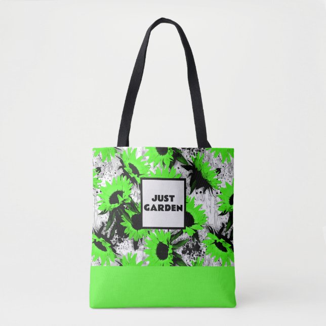 Tote Bag Allover personnalisé imprimé Flower Fourre-tout (Devant)