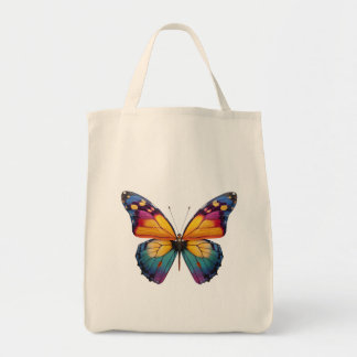 Tote Bag Almofada com um desenho de uma Borboleta colorida.