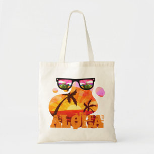Tote Bag ALOHA belle plage de coucher de soleil vintage