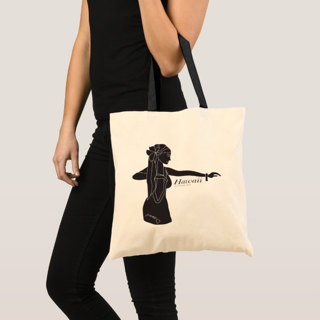 Tote Bag Aloha danseur de danse polynésienne d'Hawaï (Devant (produit))