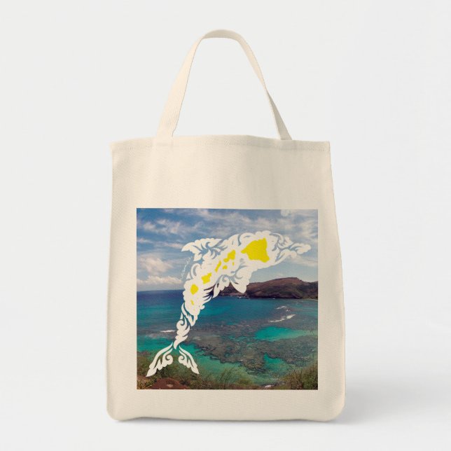 Tote Bag Aloha dauphin d'îles d'Hawaï (Devant)