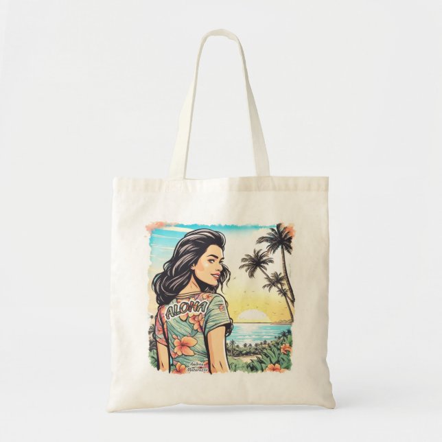Tote Bag Aloha Girl (Devant)