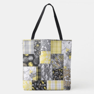 Tote Bag Aloha Patchwork Hawaiian Beach Bag - Neutral