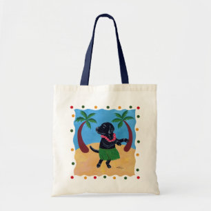 Tote Bag Aloha points noirs de Labrador