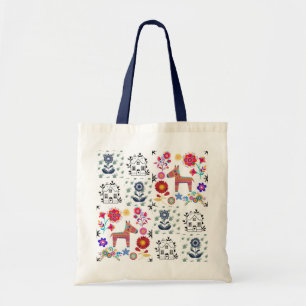 Tote Bag Alpaca Pinata avec Maison Bleue et Budget Fleurs