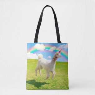 Tote Bag Alpaca Unicorne sous ciel ouvert