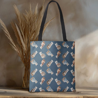 Tote Bag Alpacas in Sweaters Pattern Knitting