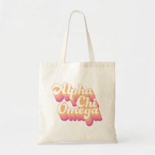 Tote Bag Alpha Chi Omega Script Super